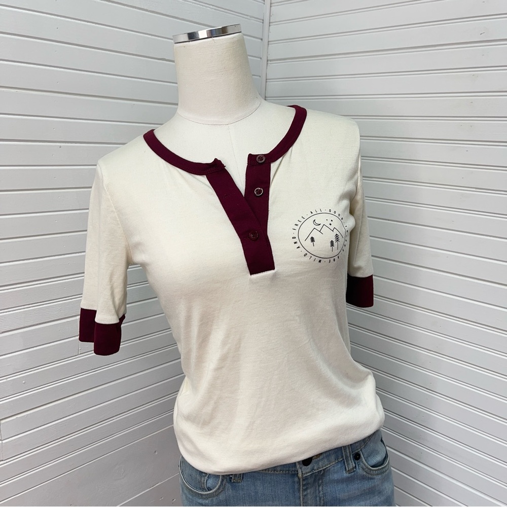 3/$20☀ Dravus Henley Ringer Tee
